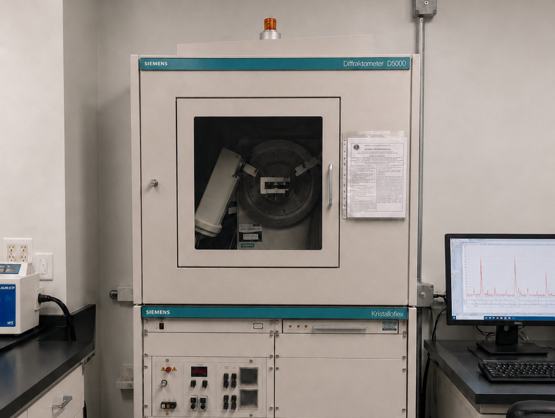 X-ray diffractometer installed in Lorad's analytical laboratory